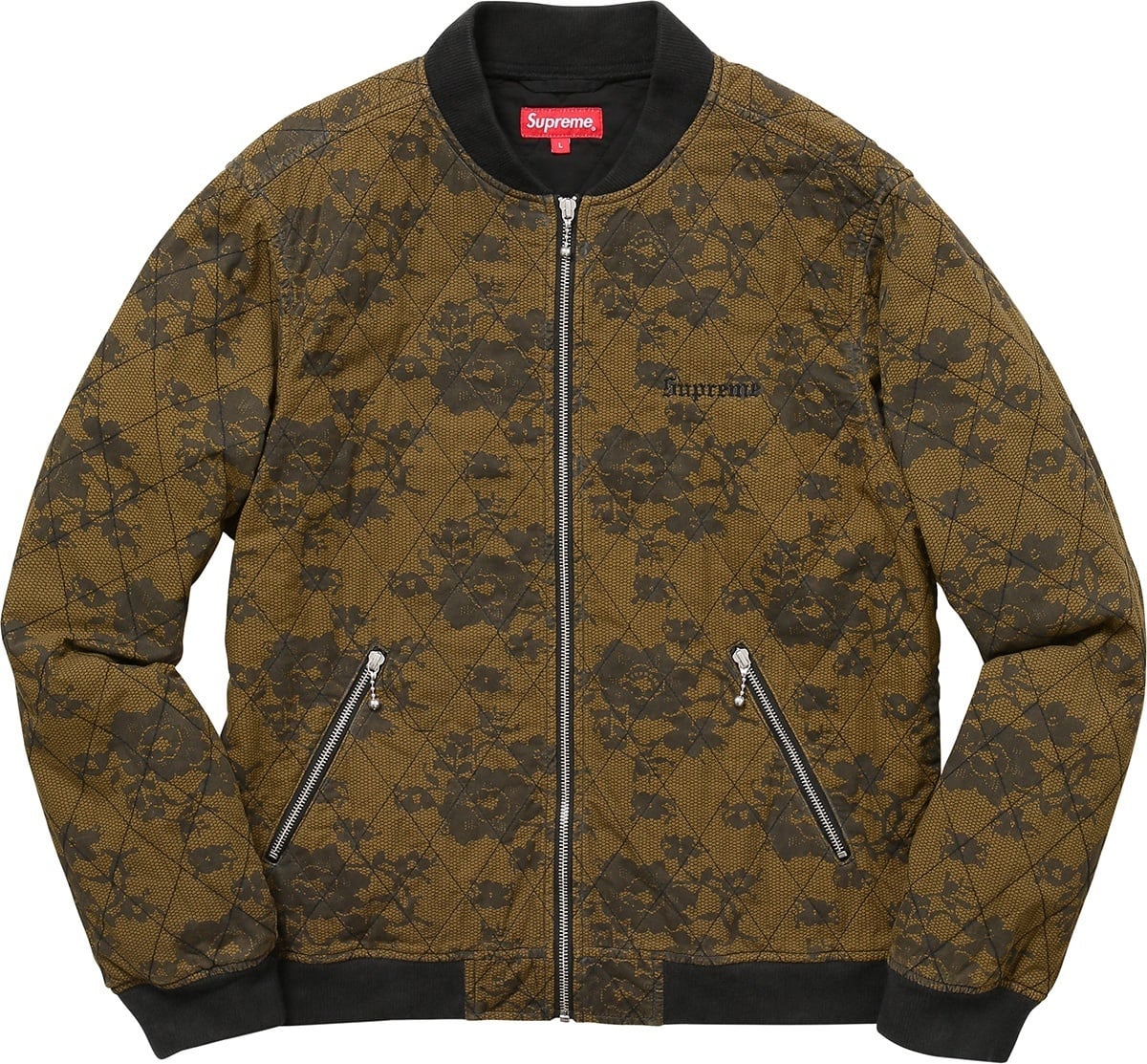 Quilted Lace Bomber Jacket view 4